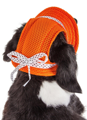 Pet Life ®  'Sea Spot Sun' UV Protectant Adjustable Fashion Mesh Brimmed Dog Hat Cap