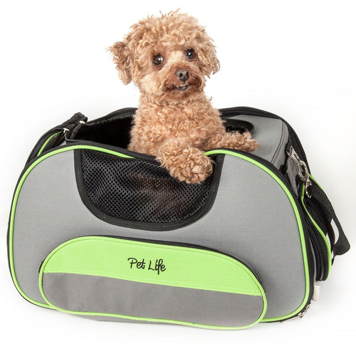Pet Life ® 'Sky-Max' Airline Approved Designer Sporty Collapsible Travel Fashion Pet Dog Carrier