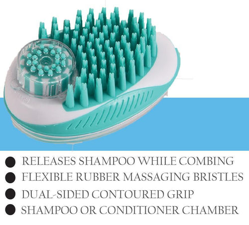 Pet Life ® 'Swasher' Shampoo Dispensing Massage and Bathing Brush