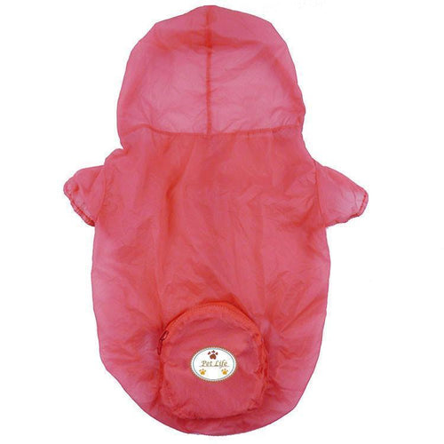 Pet Life ® 'Thunder Paw' Ultimate Waterproof Collapsible Multi-Adjustable Travel Dog Raincoat