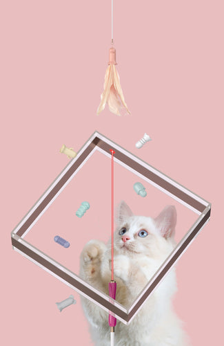 Pet Life ® 'Wander-cat' Customizeable and Extendable 10-in-1 Attachment Laser Cat Teaser