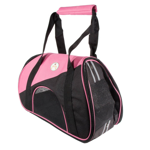 Pet Life ® 'Zip-N-Go' Airline Approved Contoured Fashion Designer Pet Dog Carrier