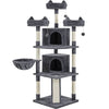 Renwick 69in Large Cat Tree Tower with Condos & Scratching Board - Dark Gray