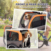 Dog Bike Trailer, Pet Cart Bicycle Carrier with 20 Air Tires, Quick-Release Wheels, Reflectors, Flag