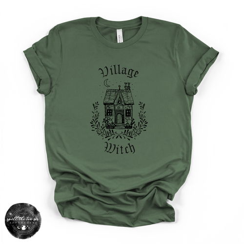 Village Witch House Tee | Cozy Cottage Witch Graphic T-Shirt