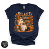 Cozy Ghost Reading Tee | Cute Book Lover Halloween Graphic T-Shirt