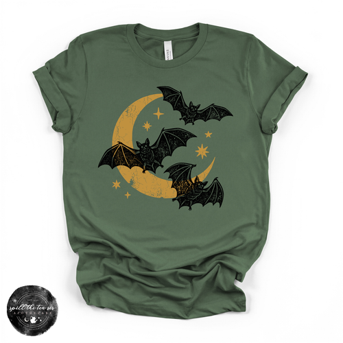 Bat Trio Tee | Cute Halloween Bat Graphic T-Shirt