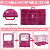 24-42 Collapsible Pink Dog Crate RED24-42