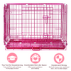 24-42 Collapsible Pink Dog Crate RED24-42