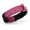Leather + Nylon Spiked Dog Collar