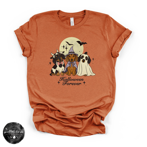 Dachshund Halloween Tee | Cute Halloween Wiener Dog Graphic T-Shirt
