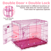24-42 Collapsible Pink Dog Crate RED24-42