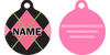 Pink Argyle HD Dog ID Tag