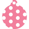 New Pink Polka Dot HD Dog ID Tag