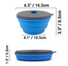 Mr. Peanut's 30oz Collapsible Silicone Camping Bowl with Lid & Foldable Fork