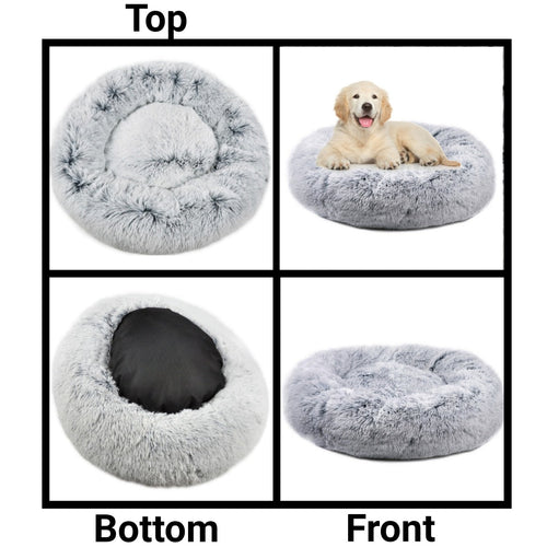 Mr. Peanut's 28 OrthoPlush® Pet Bed - Snowflake White Two Tone