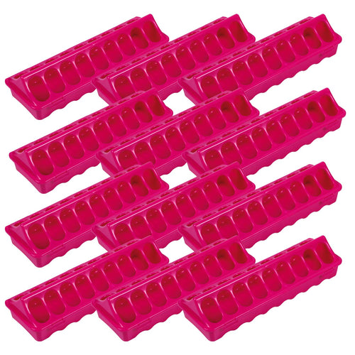 Plastic Ground Chicken Feeder – Chick Feeders, Hinged Lid, Durable Outdoor Poultry Feeder