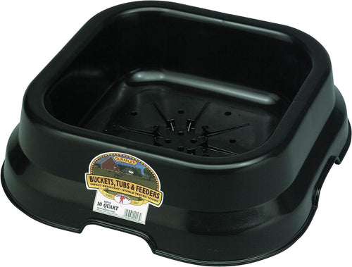 Little Giant Plastic Salt & Mineral Block Pan, 10 Quart, Black