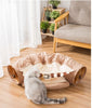 Collapsible Removable Cat Tunnel Tube With Cat Bed Set