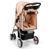 Foldable Pet Stroller 4-Wheel Travel Carrier