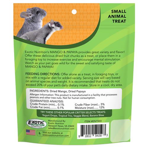 Exotic Nutrition Critter Selects Mango & Papaya