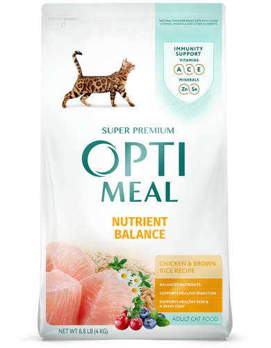 Optimeal Adult Cat Chicken & Brown Rice Recipe