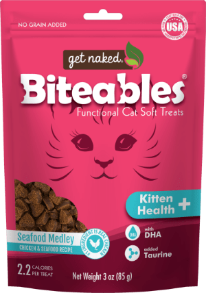 Get Naked® Biteables® Kitten Health+ Functional Soft Treats Seafood Medley