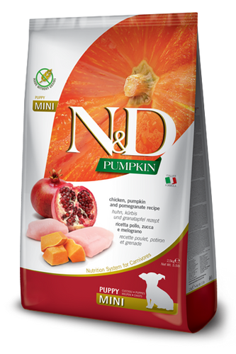 Farmina N&D Pumpkin Puppy Mini Chicken Pumpkin Pomegranate dog food bag