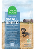 Open Farm Small Breed Grain-Free Dog Food dry kibble bowl with transition feeding guide icons