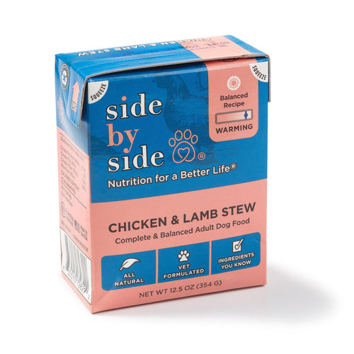 Side by Side Warming – Chicken + Lamb Stew for Dogs