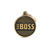 MyFamily Bronx The Boss Small Circle with Rhombus ID Tag in English Brass