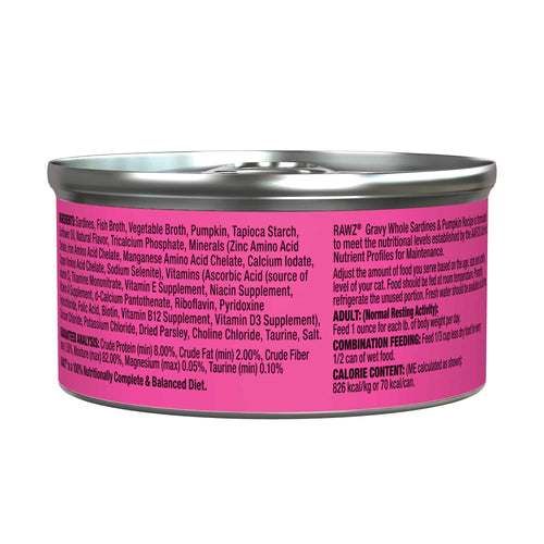 Rawz Gravy Whole Sardines & Pumpkin Wet Cat Food