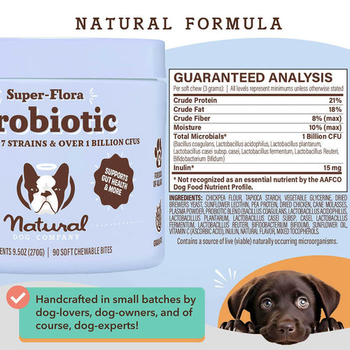 Natural Dog Company Super-Flora Probiotic Supplement