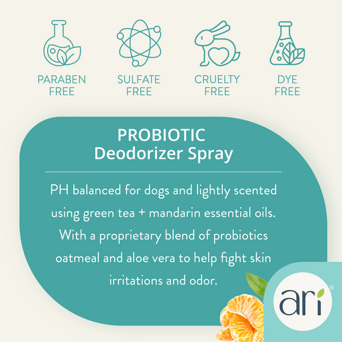 Health Extension ARI Probiotic Deodorizer Spray – Green Tea + Mandarin