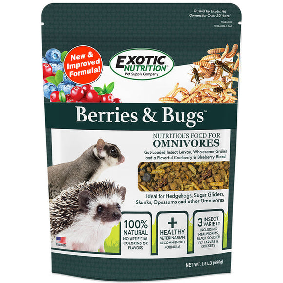 Exotic Nutrition Berries & Bugs Sugar Glider Food & Hedgehog Food