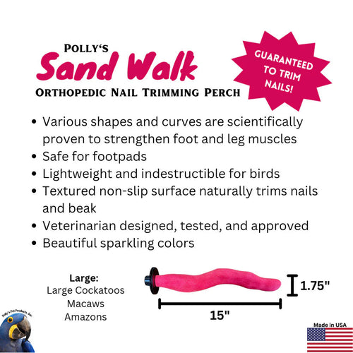 Polly's Pet Products Orthopedic Sand Walk Perch Large