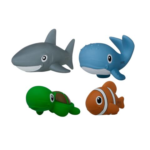 Territory Natural Rubber Whale Squaker Dog Toy