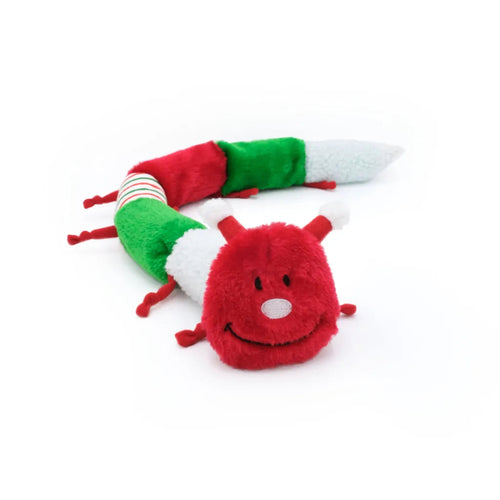 Zippy Paws Holiday Caterpillar – Deluxe with 7 Squeakers - Garden State Pet Center