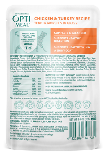 Optimeal® Chicken & Turkey Tender Morsels In Gravy For Adult Cats