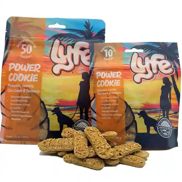 OC Raw Lyfe Power Cookie Pumpkin, Carrots, Chia Seeds & Turmeric Dog Treats