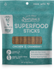 Dog Treat Naturals Chicken & Cranberry Superfood Sticks with turmeric and coconut oil for joint and skin health