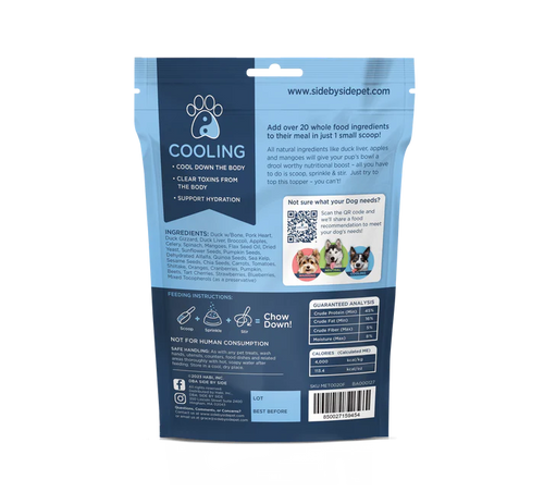 Side-By-Side Freeze Dried Raw Cooling Topper Duck Bowl Booster