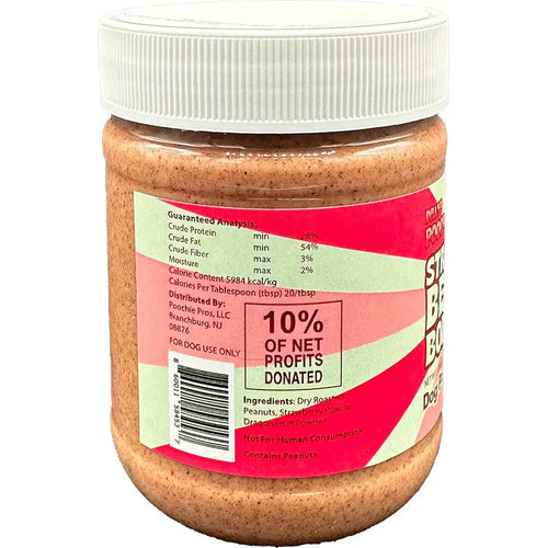 Poochie Butter Strawberry Flavored Dog Peanut Butter Jar Dog Treats