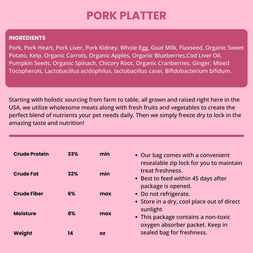 Shepherd Boy Farms Pork Platter Raw Freeze Dried Dog Food