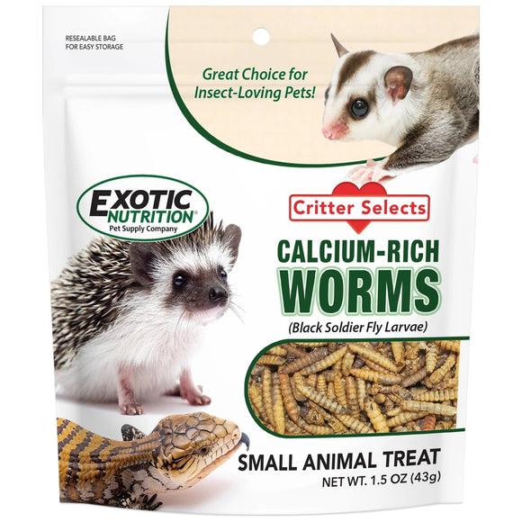 Exotic Nutrition Dried Black Soldier Fly Larvae Small Pet Treat