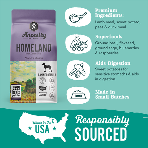 Health Extension Ancestry Homeland With Lamb Meal Dog Food