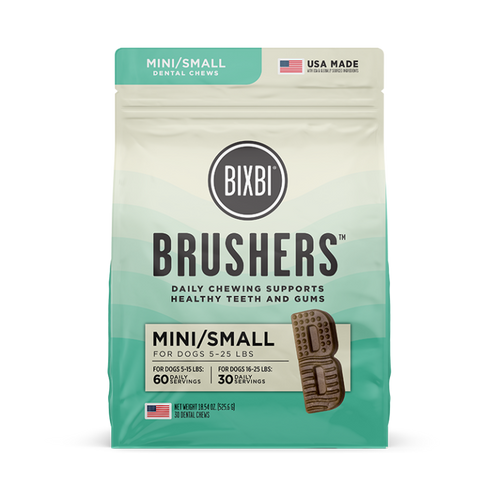 BIXBI Pet Brushers™ Dental Chews – Extra Small and Small Dogs