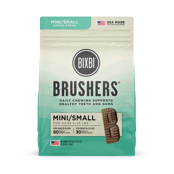 BIXBI Pet Brushers™ Dental Chews – Extra Small and Small Dogs
