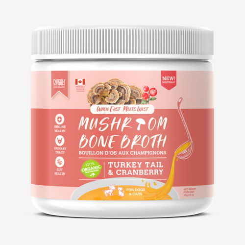 Charmy Pet Turkey Tail & Cranberry Mushroom Bone Broth for Dogs & Cats