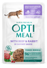 Optimeal® Tender Morsels With Beef & Rabbit In Savory Sauce For Adult Cats